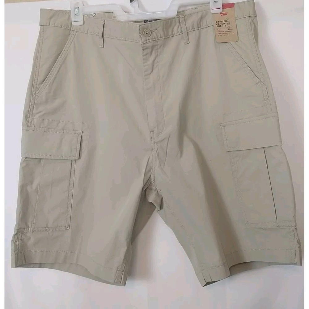 Levis Mens Carrier Cargo Shorts Size 40 Beige Cotton Casual & Stylish Shorts